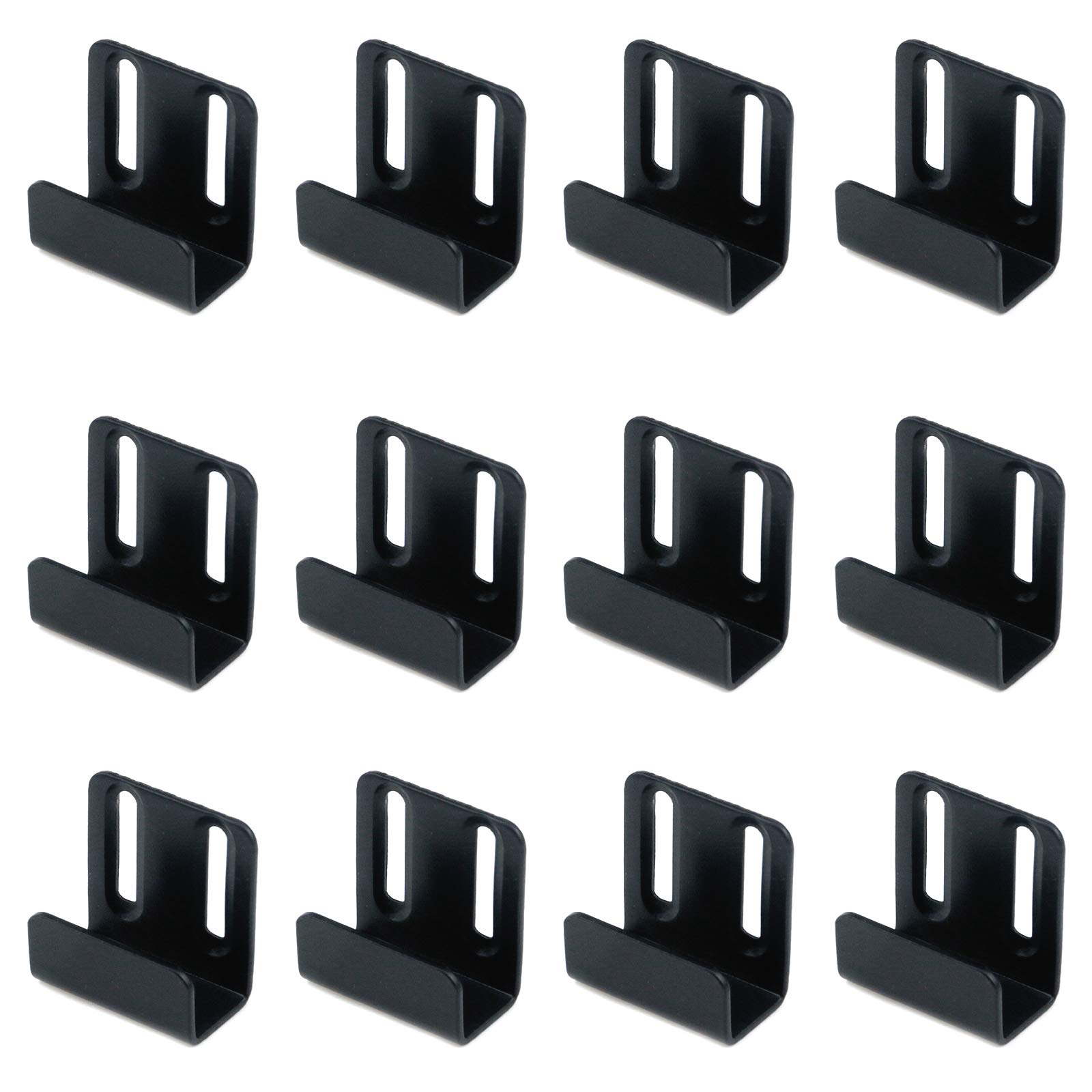 Semetall Wall Hanger Fastener Bracket 12 Pack Stainless Steel Wall Hook Picture Frame Fixing Brackets Hooks Ceramic Tile Display Hanging Code with Mounting Screws( Inner Width 16mm/0.63")