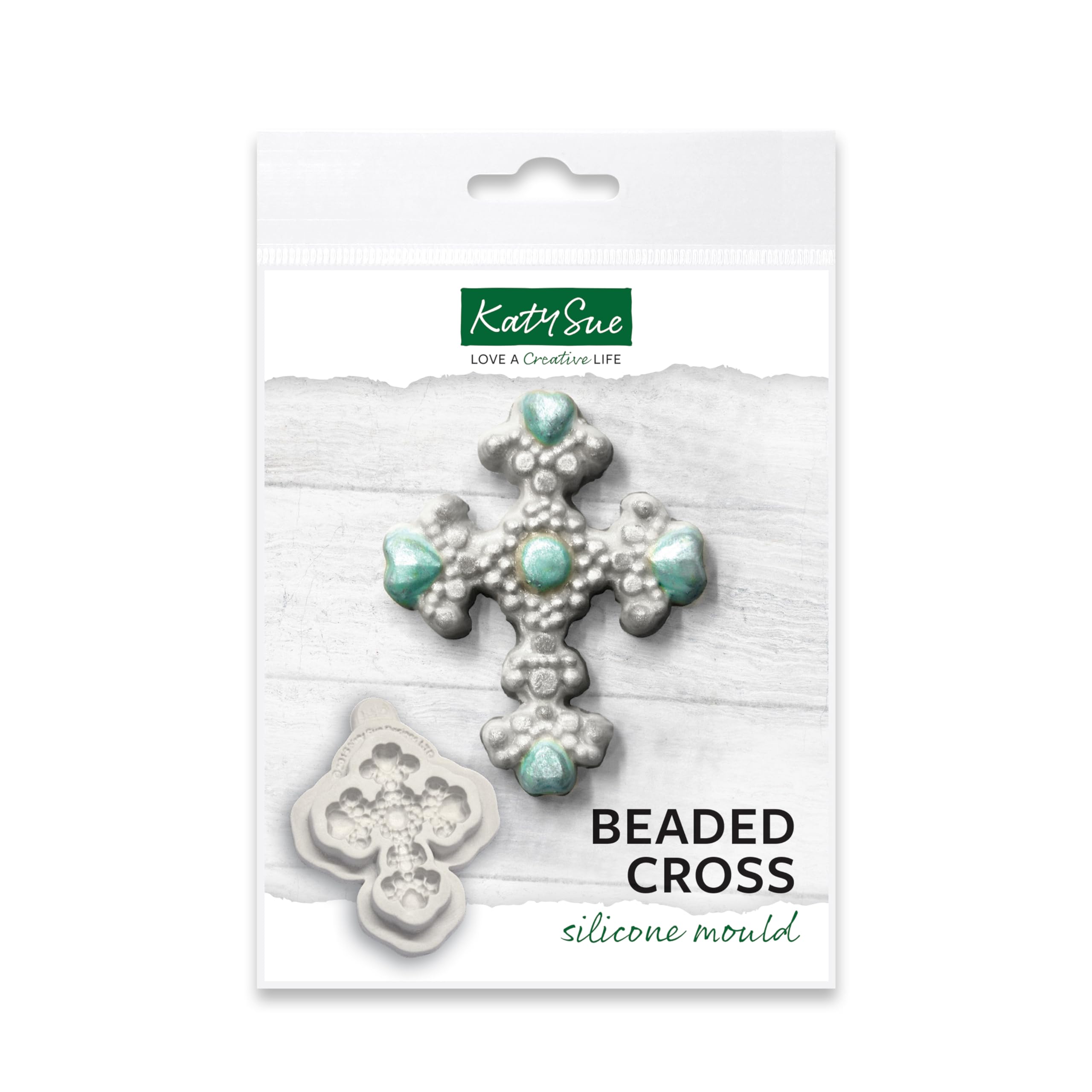 Katy Sue Beaded Cross Silicone Mould for Cake Decorating & Crafts