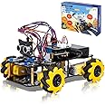 ACEBOTT Smart Robot Car Kit, 4WD Remote Control Car Compatible with Arduino IDE, Electronic Programming Project/STEM Education/Science Coding Kit for 12+ Teens Beginner Adults Unique Gifts