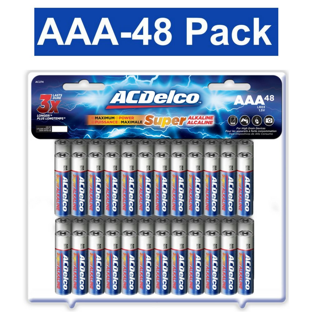 ACDelco AAA Batteries, Alkaline Battery 48 pack