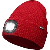 ATNKE LED Beanie with The Light, Unisex USB Rechargeable 4 LED Running Headlamp Bright Caps Gifts for Men Dad and Women
