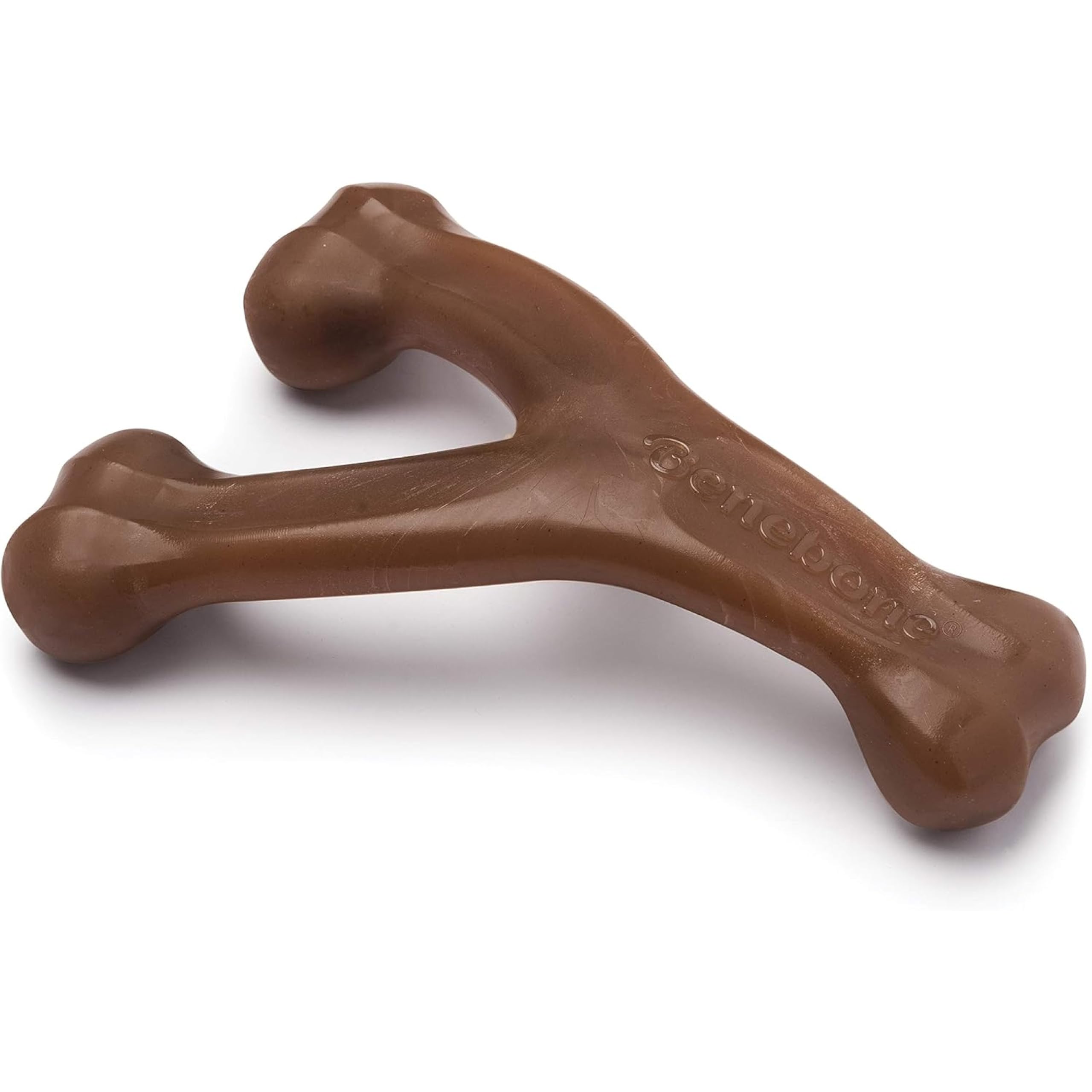Benebone Indestructible Wishbone Dog Chew Toy for Aggressive Chewers, Long Lasting Tough Boredom Breaker for Dogs, Real Peanut Flavour, For Medium Dogs, Made in the USA