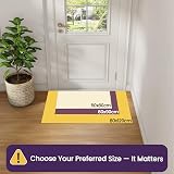 DEXI Dirt Trapper Door Mat Indoor 50x80 cm Non-Slip Machine Washable Brown-Blue view 2