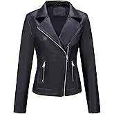 Bellivera Women's Faux Leather Casual Jacket 2025 Spring Trendy Motorcycle Outfits Lightweight Classic Coat