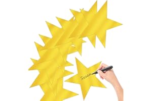 ZILO NOVELTIES Gold Stars, Gold Star Cutouts, Gold Paper Stars, Gold Stars for Bulletin Board, Star Decorations for Party, Hollywood Theme Party Decorations - Gold Stars Decorations, Star Cut outs for Classroom