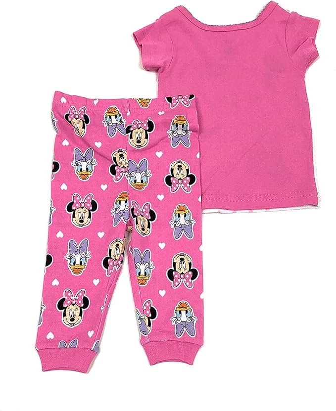 Color Rosa Y Rojo De 6 A 24 Meses Dorso De Terciopelo Para Bebe Pyjama Disney Minnie Y Daisy Ropa Bebe Bastacarcare Dk