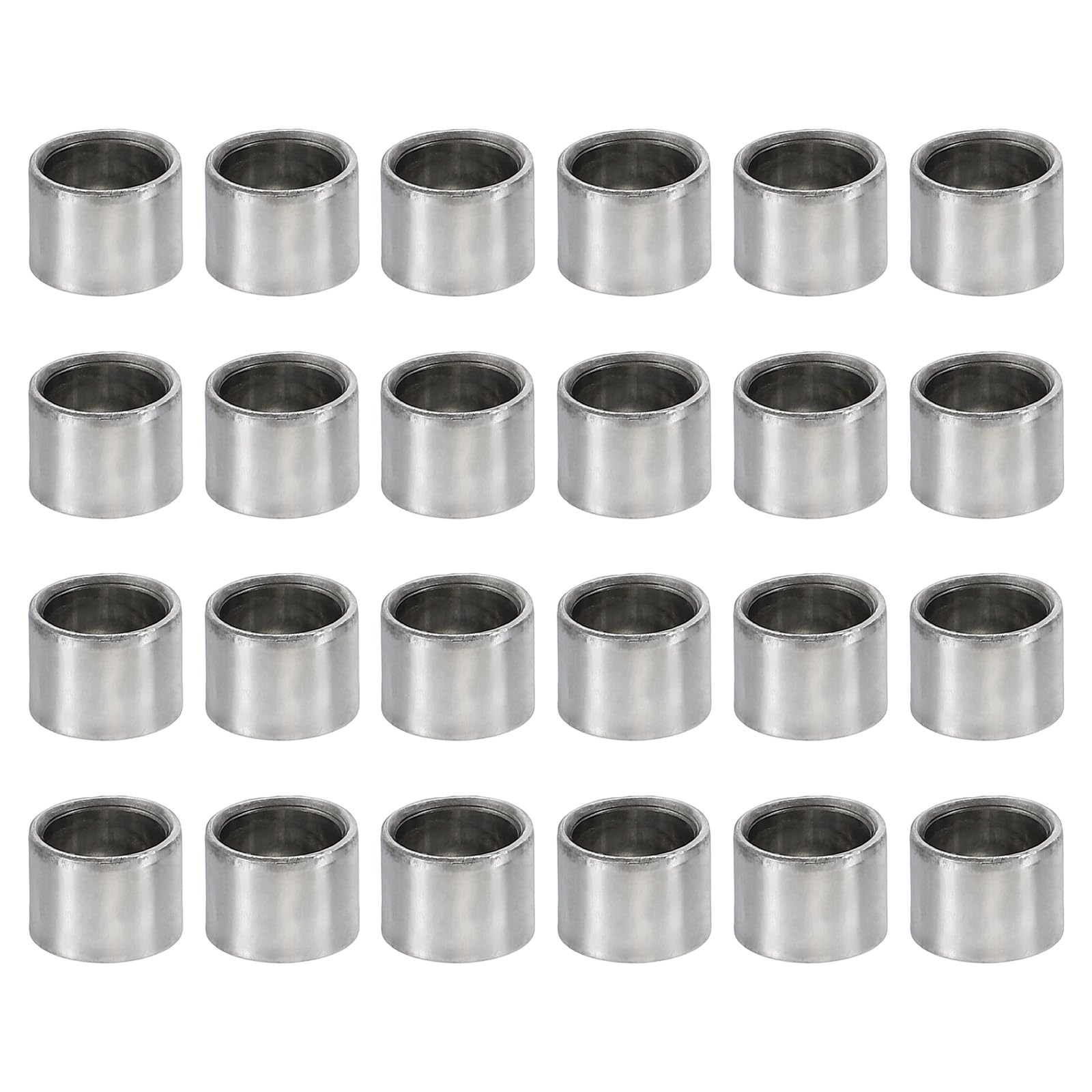 PATIKIL M6 Steel Spacers, 24 Pcs Metal Spacers Steel 6.1mm ID x 8mm OD x 6mm L Carbon Steel Spacer Screw Standoff Round for 1/4in or M6 Screw Bolts