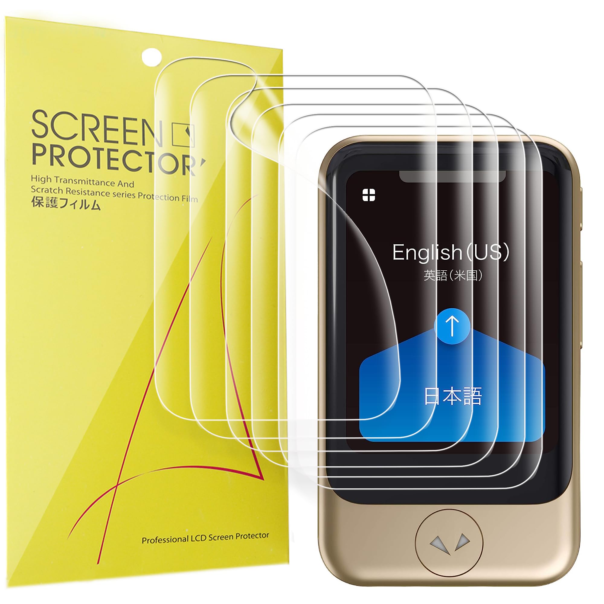 Blueshaweu Compatible for Pocketalk Model S Screen Protector, [6 Pack] Full Coverage TPU Clear Film Compatible for Pocketalk Model S Language Voice Translator (6 pack)