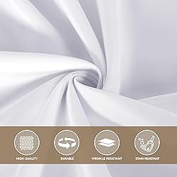 sancua White Tablecloths for 8 Foot Rectangle