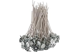 EUPNHY CD Series Candle Wicks for Soy Candles,100pcs CD 20 6" Pretabbed Wicks,Cotton & Paper Wicks for Candle Making.