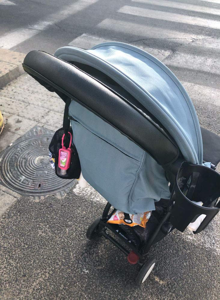 Universal Stroller Handlebar Cover – PU Leather Armrest Sleeve for Baby Strollers, Dustproof and Protective Grip for Infant and Toddler Prams, Black