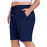 MoFiz Women's Plus Size Hiking Cargo Shorts Quick Dry Golf Active Shorts Lightweight Summer Shorts with Pockets