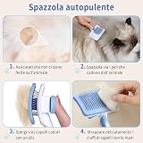 Vinabo Self-Cleaning Pet Brush for Dogs and Cats Blue view 3