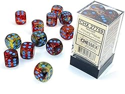 Chessex Nebula 16mm d6 Primary/Blue w/Luminary Dice