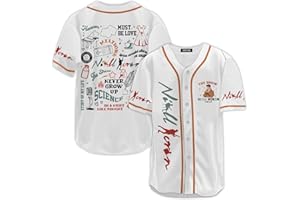 GEPOS Uniform Baseball Jersey, Sports Gifts, Casual Print Baseball Shirt, Birthday Gifts for Men Women