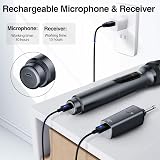 LEKATO 2.4GHz Wireless Microphone Set Dual Handheld Karaoke Mic Silver view 2