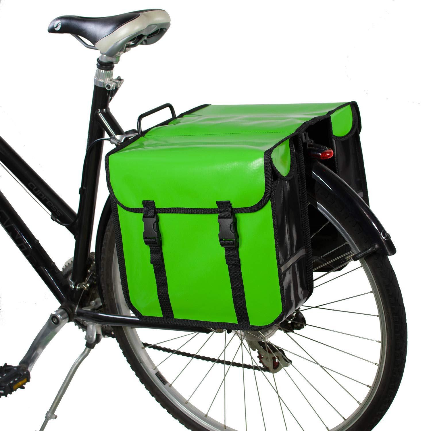 BikyBag Classic CW - Waterproof Bicycle Double Pannier Bag Bicycle Cycle Bike Shopping (Lime Green)