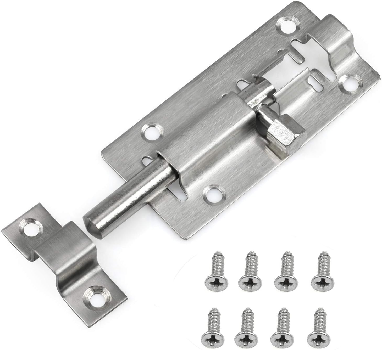 TRIXES Door Lock Bolt - for Bathroom Toilet, Shed, Shower, Bedroom, Door - Catch Latch Slide Bolt Easy Fit with Screws - Image 3