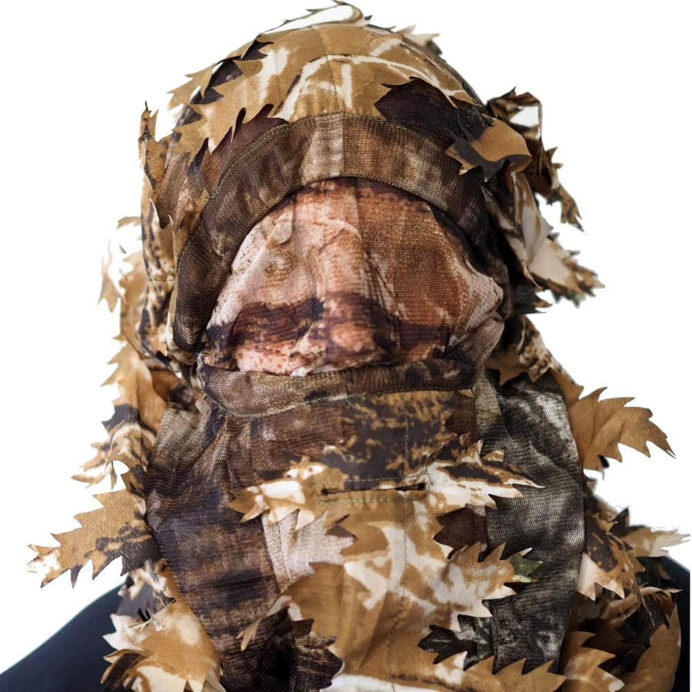 Arcturus Camo 3D Leaf Ghillie Camouflage Mask. Leafy, Full Coverage, Breathable Hunting Mask with Customizable Fit. Great for Turkey Season! (Forest Mix) : Sports & Outdoors