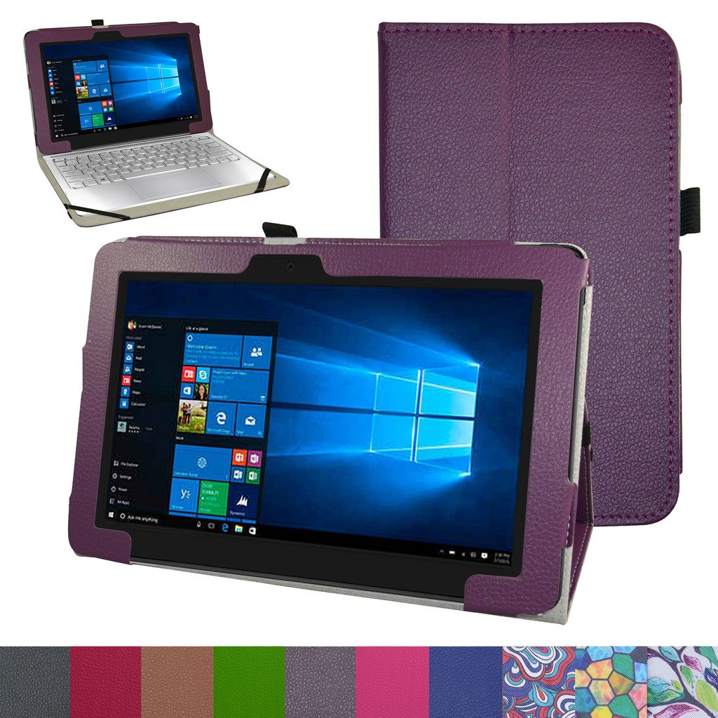 Dell New Latitude 11 5175 Case Mama Mouth Pu Leather Folio 2 Folding Stand Cover For 10 8 Dell New Latitude 11 5000 Series 5175 Windows 10 Tablet Only For 16 New Model 5175 Purple Buy