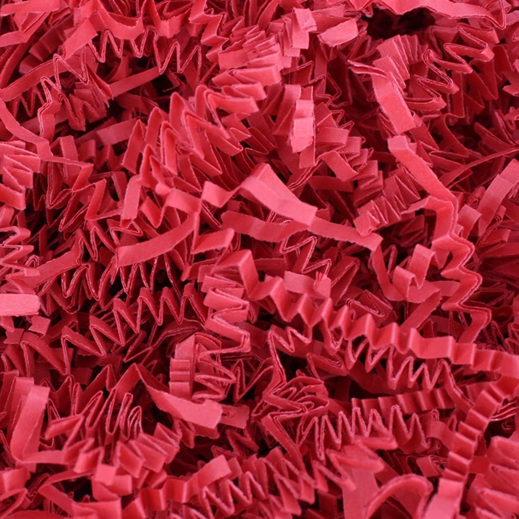 COTU (R) 5 LB Red Crinkle Shred Gift Basket Shred Crinkle Paper Filler Bedding (80 oz) in a Box