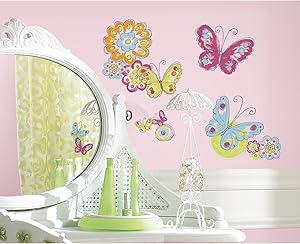 RoomMates Brushwork Butterfly Peel And Stick Wall Decals