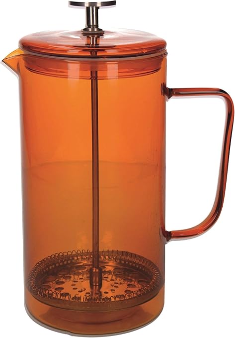Amazon Com La Cafetiere Core Cafetiere French Press Coffee Maker Borosilicate Glass Amber 8 Cup 1 Litre Home Kitchen