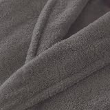 Adore Home Mens 100% Cotton Bathrobe Slate M Shawl Collar Towelling view 3