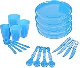 MUQU 21pcs Picnic Set - Lightweight Dinnerware for Camping & BBQ view 2