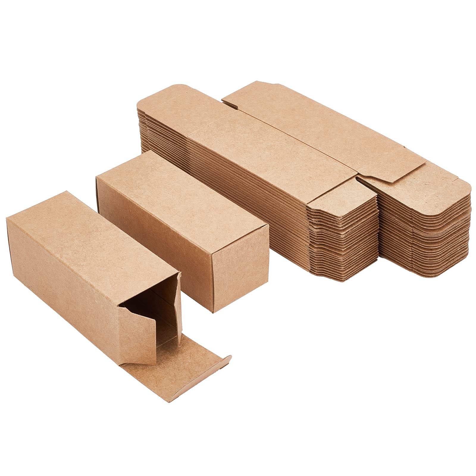 BENECREAT 45PCS Brown Kraft Paper Lipstick Box Essential Oil Wrapping Box for Valentine's Day, Wedding, Birthday Party Favor, 9.1x3.7x3.6cm/