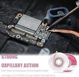 Siqian 2 PCS Solder Wick Braid Desoldering Copper Wire 2.5mm W 5' No-Clean Flux view 6