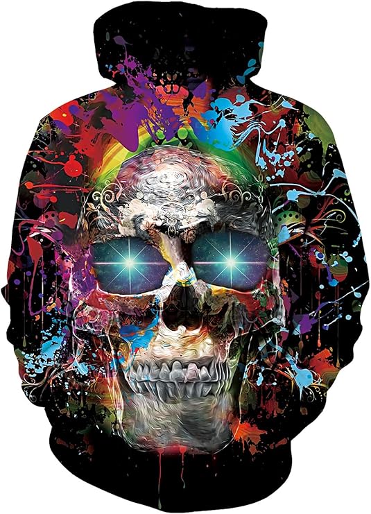 Belovecol Hombre Mujere Sudaderas con Capucha 3D Realistas Hoodie Ligeras Casual Sudadera