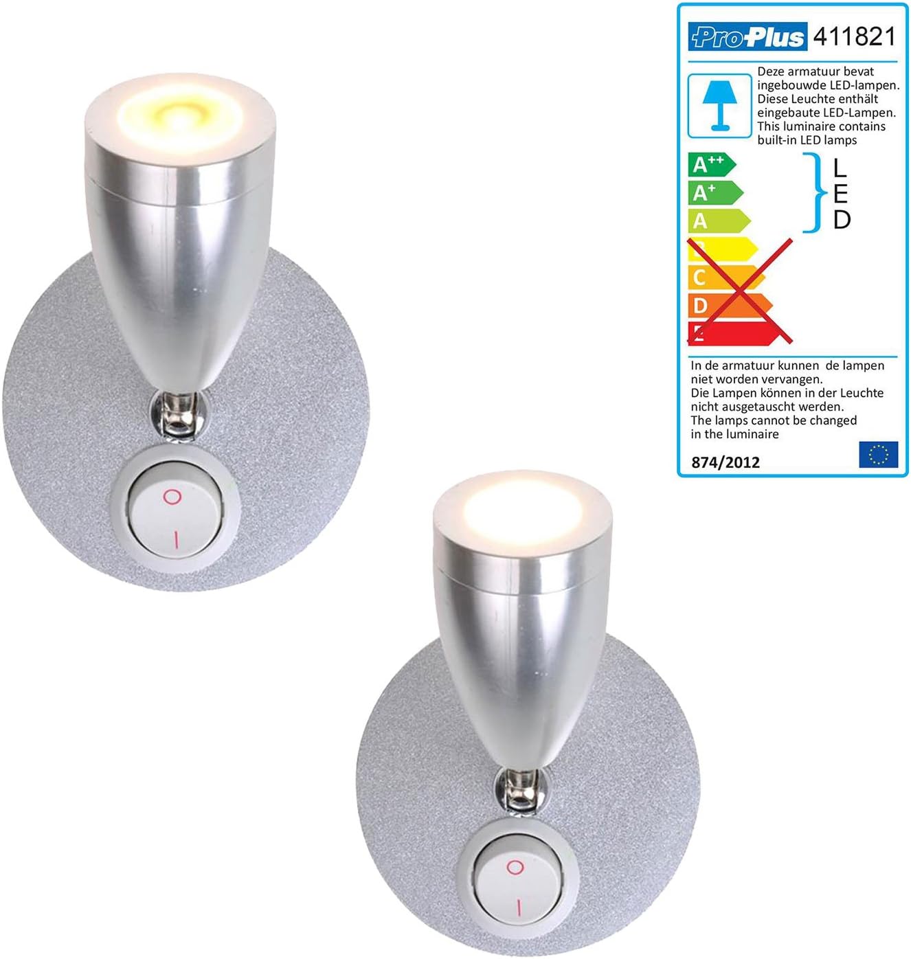 Amazon Com Proplus Set Of 2 Caravan Motorhome Boat Interior Lighting Led Surface Sport Schwenkbar 12 V 160lm O65x70 110 Mm On Off Switch Automotive