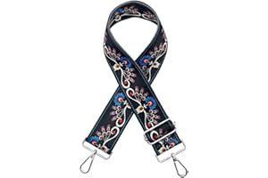 SWTOOL 2" Wide Handbag Strap Purse Straps Replacement Adjustable Guitar Strap Cross-Body Bag Straps with Silver Metal Buckles