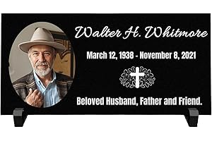 HDSD Personalized Memorial Stone - Outdoor Memorial Plaques, Memorial Garden Stones for Lost Loved Ones & Pet Memorial Stone,