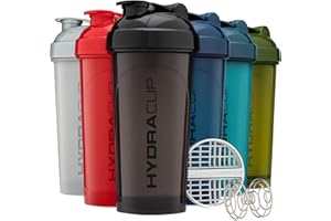 Hydra Cup OG [6 Pack] 28 oz Shaker Bottles for Protein Shakes, Shaker Cups with Ball Blender Whisk, BPA Free (Multicolor Set)