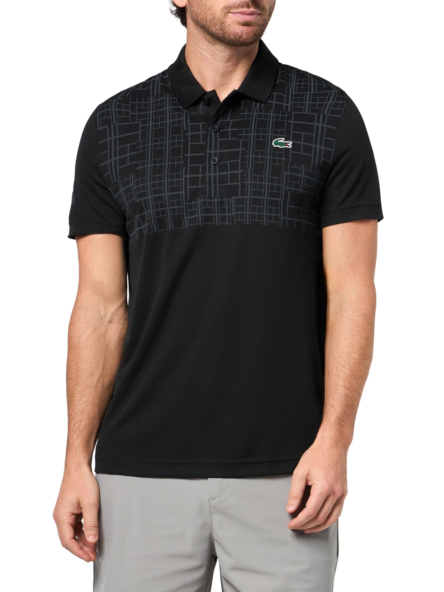 Lacoste Men’s Sport Tennis x Novak Djokovic Polo, Black, Small