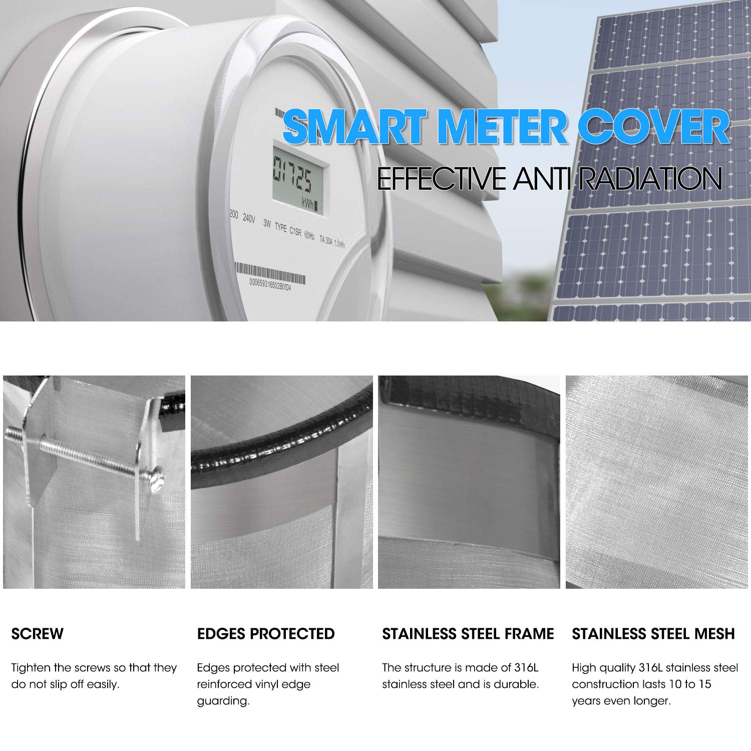 Smart Meter Cover RF Radiation Shield 98% RF Radiation Reduced Guard, 7" X 4.5" EMF Protection with Screw: Industrial & Scientific