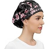 MUKJHOI Working Scrub Cap with Elastic Tie Back and Sweatband - Unisex Bouffant Hair Cover for Men, Women