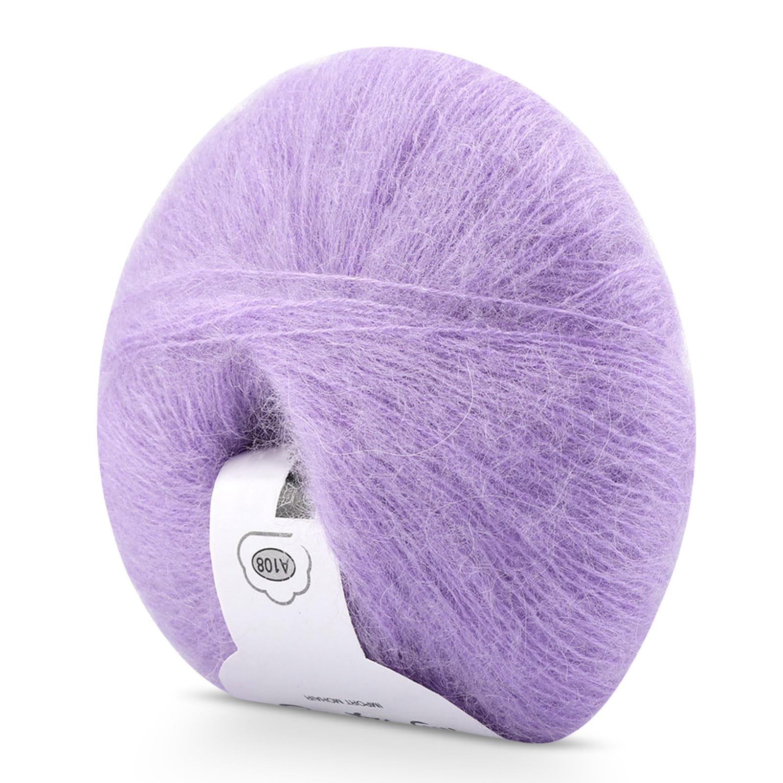 Wool Craft Yarn Knitting Pattern,Knitting Wool Crochet Yarn,Soft Angola Plush Mohair Cashmere Knitting Wool Yarn Pink Long Wool Knitting Yarn for Garments Scarves Sweater