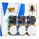 GekLiGuLu Cricket Noise Maker Prank Kit 4-Pack with Real Cricket Specimen - Hidden Chirping Sound Device, 20 Sounds, Upgraded Tech for Office, Home, Gag Gifts &amp; Halloween