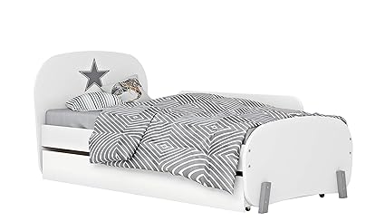 Polini Home Kinderbett Jugendbett mit Schublade Mirum weiß