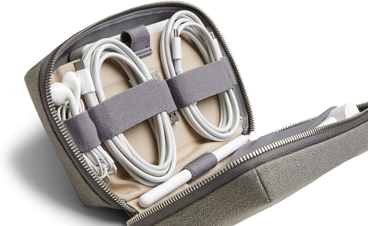 Bellroy Tech Kit, tech accessories zip pouch (power bank, phone charger, cables, earbuds) - Limestone - Image 5