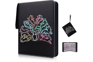 VIQYHVIQ Card Binder 900 Pockets, Trading Card Binder 9-Pockets Card Collection Binder Card Holder Binder with 50 Removable Sleeves and Zipper for Boys and Girls Organized