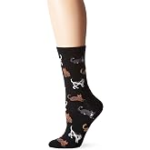 Hot Sox Women's Fun Cool Cute Witty Cat Lovers Novelty Crew Socks, 1 Pair