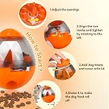 Zellar Interactive Treat Puzzle Dog Toy Slow Feeder Small Medium Cats Orange view 4