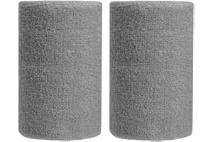 BBOLIVE 4' Inch Wrist Sweatband in 32 Different Neon Colors - Athletic Cotton Terry Cloth - Great for All Outdoor Activity(1 Pair)