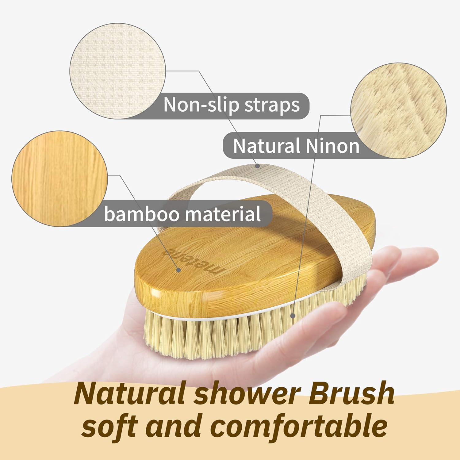 Metene Dry Brush, 2 Pack Dry Brushing Body Brush with Soft and Stiff Natural Bristles, Body Exfoliating Scrub Brush for Cellulite and Lymphatic, Improve Your Circulation, Dry Body Brush for Massage : Beauty