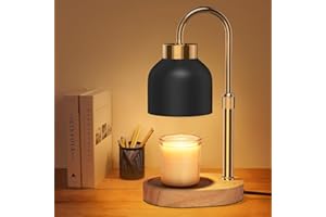seenlast Candle Warmer Lamp with Dimmer Adjustable Height,Vintage Home Decor for Scented Jar with 2 Bulbs,2/4/8H Timer