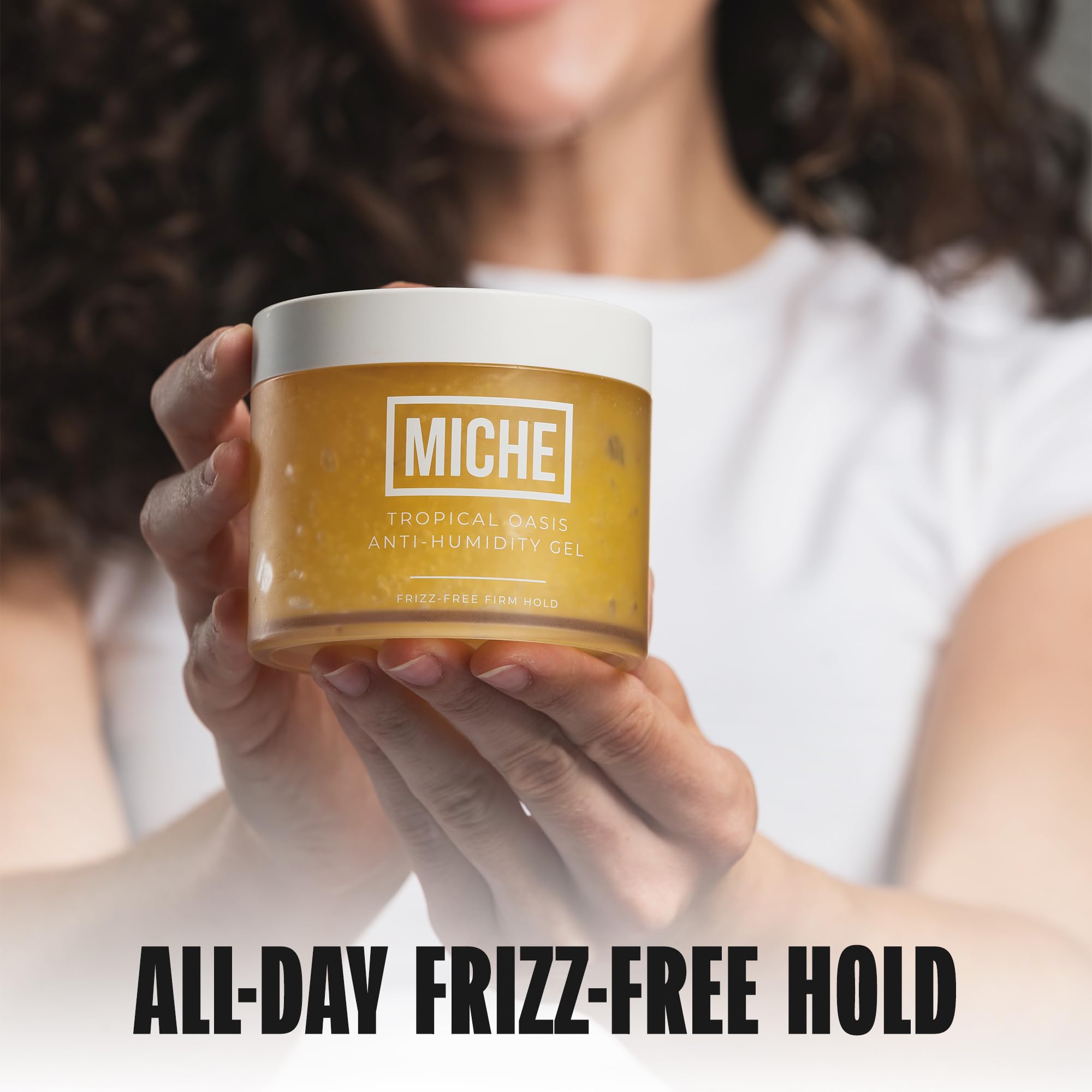 MICHE Tropical Oasis Hair Gel, Anti-Humidity Frizz-Free Strong Hold 8.8oz | For All Curl Types | Curly and Coily